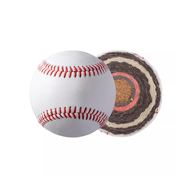 شعار مخصص عالي الجودة من جلد البقر بنسبة 85% من الصوف للعبة البيسبول الاحترافية