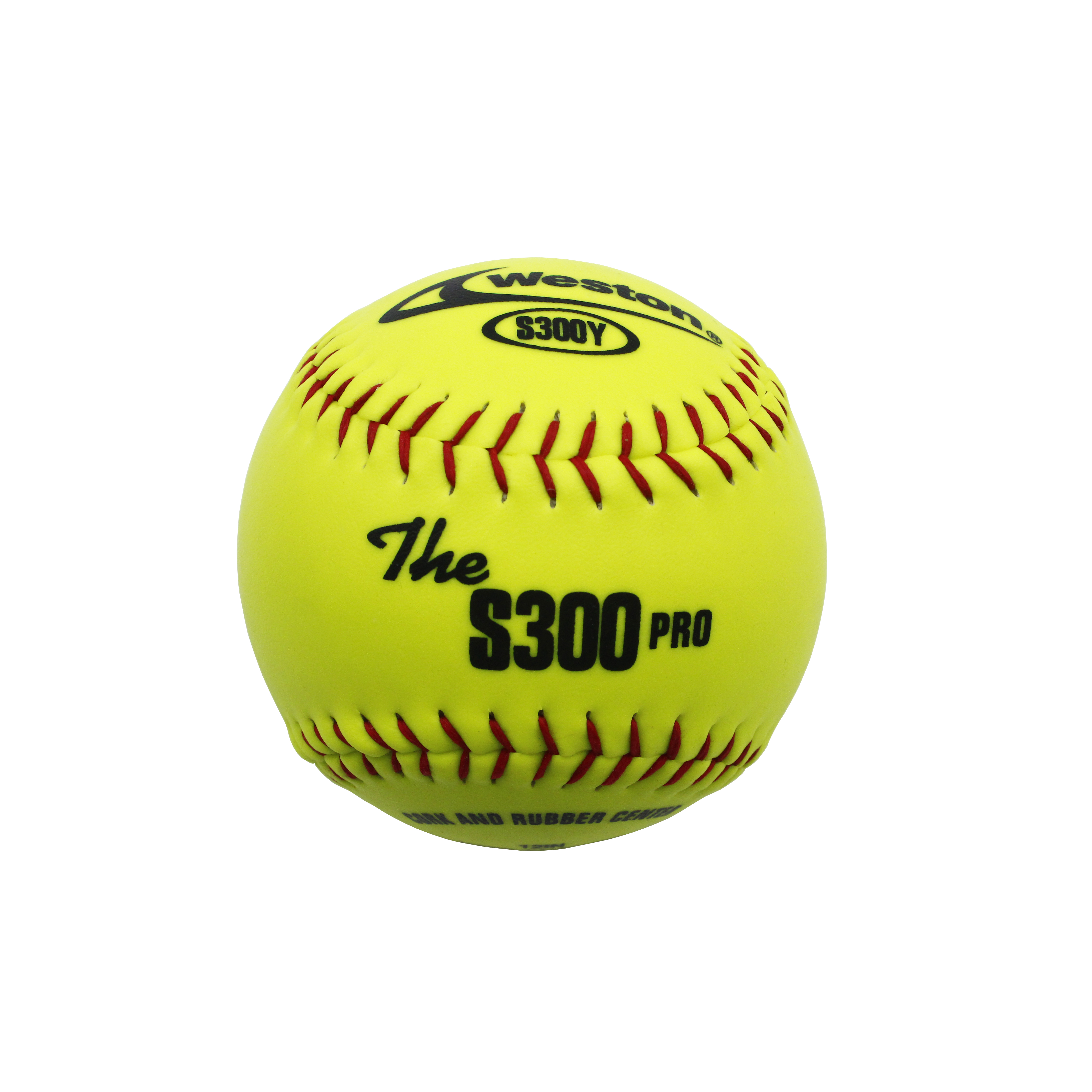 سعر المصنع Weston S300Y Softball 12 بوصة من الجلد الأصفر البصري عالي الجودة مركز الفلين