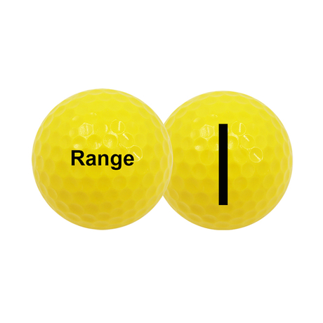 سعر المصنع 2 طبقة جولف مجموعة الكرة لممارسة اللون الأصفر شعار مخصص