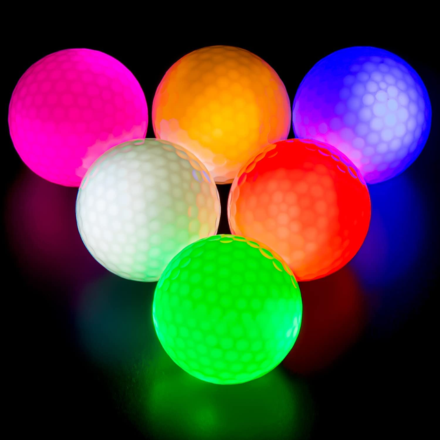  كرة الجولف المتوهجة في الظلام وامض في الليل، كرات جولف LED طويلة الأمد لممارسة رياضة الجولف في الهواء الطلق